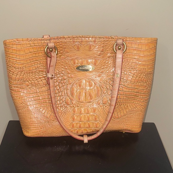 Brahmin Handbags - Brahmin Light Brown Croc-Embossed Tote